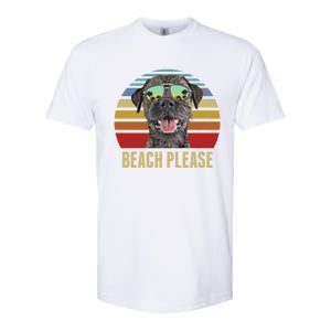 Beach Please Border Terrier Dog Funny Summer Gift Softstyle CVC T-Shirt