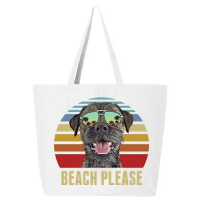 Beach Please Border Terrier Dog Funny Summer Gift 25L Jumbo Tote