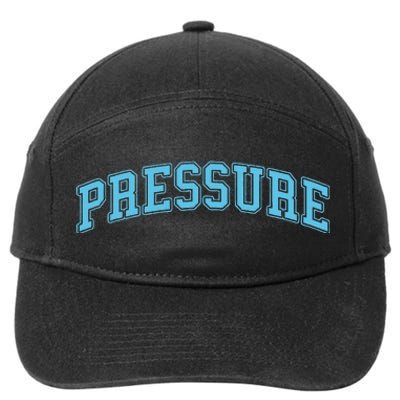 Blue Pressure Blue Color Graphic 7-Panel Snapback Hat