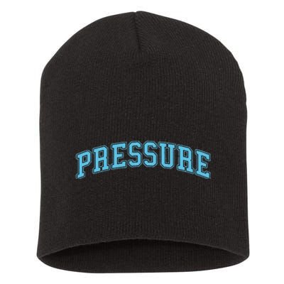 Blue Pressure Blue Color Graphic Short Acrylic Beanie