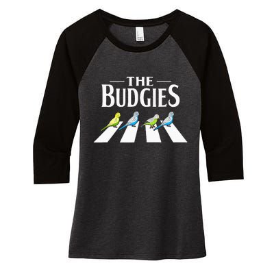 Budgie Parakeet Bird Design For A Budgerigar Owner Women's Tri-Blend 3/4-Sleeve Raglan Shirt