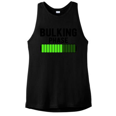 Bulking Phase Battery Loading Progress Bodybuilder Fitness Gift Ladies PosiCharge Tri-Blend Wicking Tank