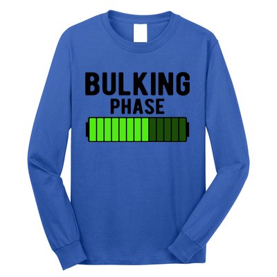 Bulking Phase Battery Loading Progress Bodybuilder Fitness Gift Long Sleeve Shirt