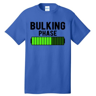 Bulking Phase Battery Loading Progress Bodybuilder Fitness Gift Tall T-Shirt