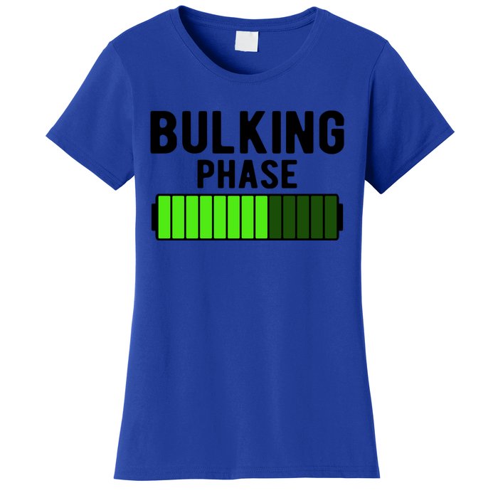 Bulking Phase Battery Loading Progress Bodybuilder Fitness Gift Women's T-Shirt