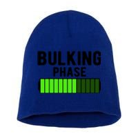 Bulking Phase Battery Loading Progress Bodybuilder Fitness Gift Short Acrylic Beanie