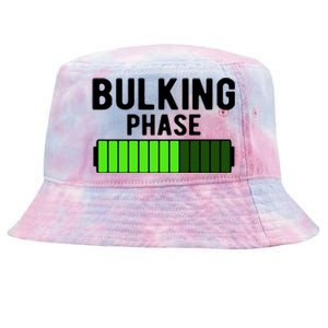 Bulking Phase Battery Loading Progress Bodybuilder Fitness Gift Tie-Dyed Bucket Hat