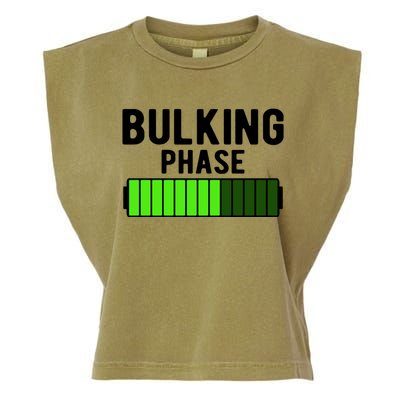 Bulking Phase Battery Loading Progress Bodybuilder Fitness Gift Garment-Dyed Women's Muscle Tee