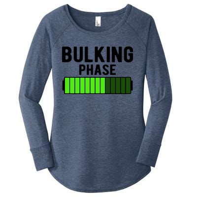 Bulking Phase Battery Loading Progress Bodybuilder Fitness Gift Women's Perfect Tri Tunic Long Sleeve Shirt