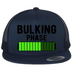 Bulking Phase Battery Loading Progress Bodybuilder Fitness Gift Flat Bill Trucker Hat