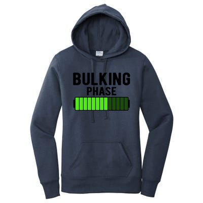 Bulking Phase Battery Loading Progress Bodybuilder Fitness Gift Women's Pullover Hoodie