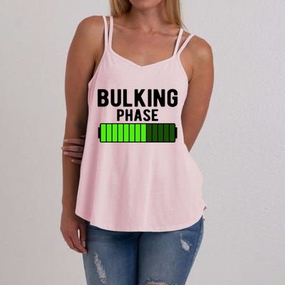 Bulking Phase Battery Loading Progress Bodybuilder Fitness Gift Women's Strappy Tank