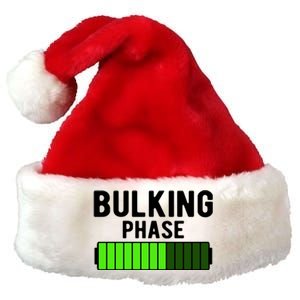 Bulking Phase Battery Loading Progress Bodybuilder Fitness Gift Premium Christmas Santa Hat