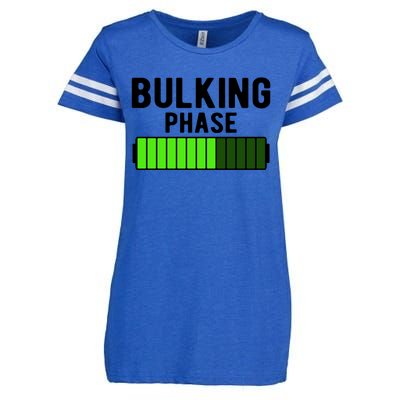 Bulking Phase Battery Loading Progress Bodybuilder Fitness Gift Enza Ladies Jersey Football T-Shirt