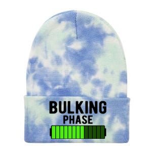 Bulking Phase Battery Loading Progress Bodybuilder Fitness Gift Tie Dye 12in Knit Beanie