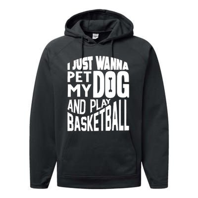 Basketball Player Basketball Lover Performance Fleece Hoodie