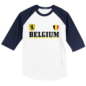 Belgium Pride Belgian Flag Baseball Sleeve Shirt