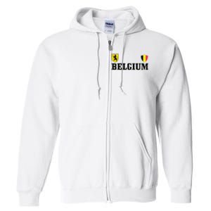 Belgium Pride Belgian Flag Full Zip Hoodie