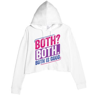 Bi Pride Bisexual Bisexuality Bi Flag Crop Fleece Hoodie