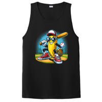 Banana Playing Baseball Funny Fruit Lover Baseball Player PosiCharge Competitor Tank