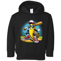 Banana Playing Baseball Funny Fruit Lover Baseball Player Toddler Hoodie