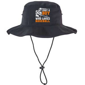 Baseball Player Batter Fan Just A Boy Who Loves Baseball Legacy Cool Fit Booney Bucket Hat