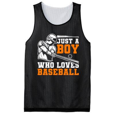 Baseball Player Batter Fan Just A Boy Who Loves Baseball Mesh Reversible Basketball Jersey Tank