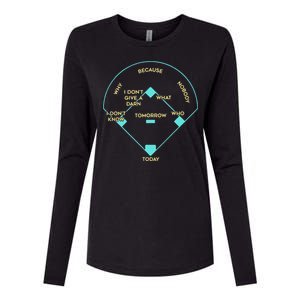 BASEBALL POSITIONS Womens Cotton Relaxed Long Sleeve T-Shirt