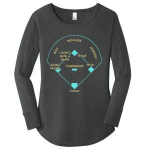 BASEBALL POSITIONS Women's Perfect Tri Tunic Long Sleeve Shirt