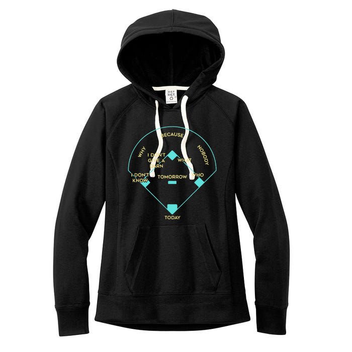 BASEBALL POSITIONS Women's Fleece Hoodie