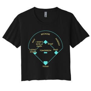 BASEBALL POSITIONS Women's Crop Top Tee