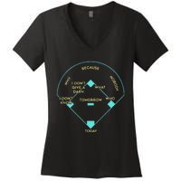 BASEBALL POSITIONS Women's V-Neck T-Shirt