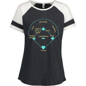 BASEBALL POSITIONS Enza Ladies Jersey Colorblock Tee