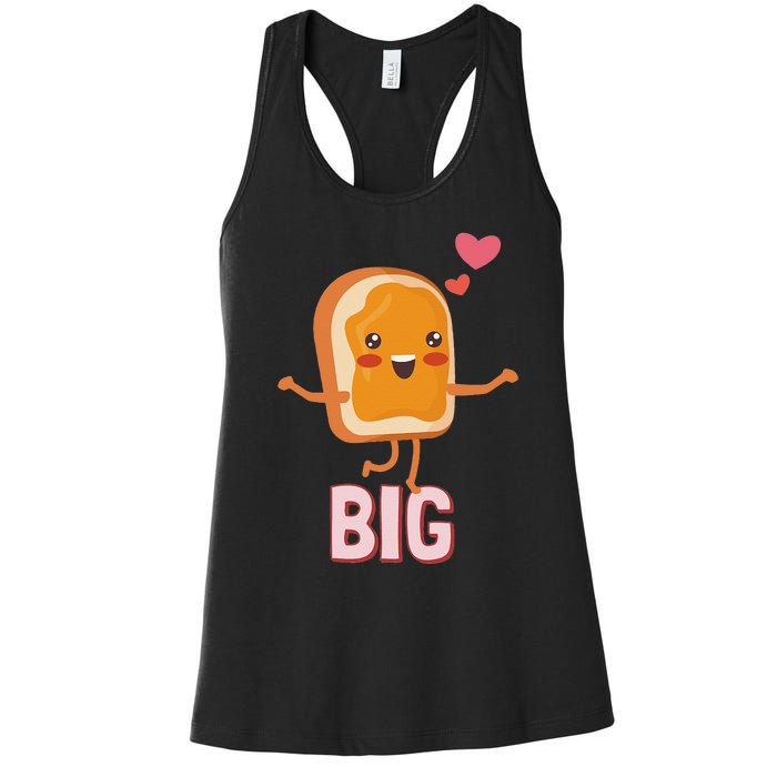 Big Peanut Butter PB&J Sorority Reveal Set Big Sister Women's Racerback Tank