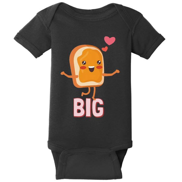 Big Peanut Butter PB&J Sorority Reveal Set Big Sister Baby Bodysuit