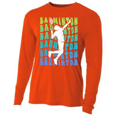 Badminton Player Badminton Funny Gift Cooling Performance Long Sleeve Crew