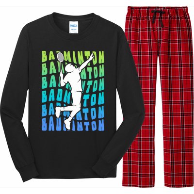 Badminton Player Badminton Funny Gift Long Sleeve Pajama Set