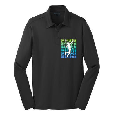 Badminton Player Badminton Funny Gift Silk Touch Performance Long Sleeve Polo