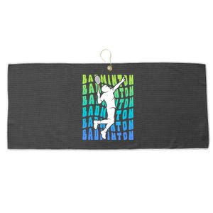 Badminton Player Badminton Funny Gift Large Microfiber Waffle Golf Towel