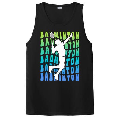 Badminton Player Badminton Funny Gift PosiCharge Competitor Tank