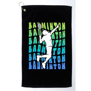 Badminton Player Badminton Funny Gift Platinum Collection Golf Towel