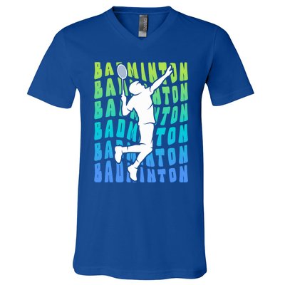 Badminton Player Badminton Funny Gift V-Neck T-Shirt