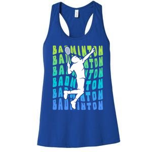 Badminton Player Badminton Funny Gift Women's Racerback Tank