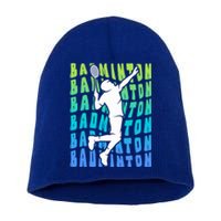 Badminton Player Badminton Funny Gift Short Acrylic Beanie