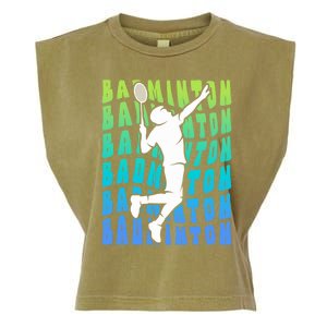 Badminton Player Badminton Funny Gift Garment-Dyed Women's Muscle Tee