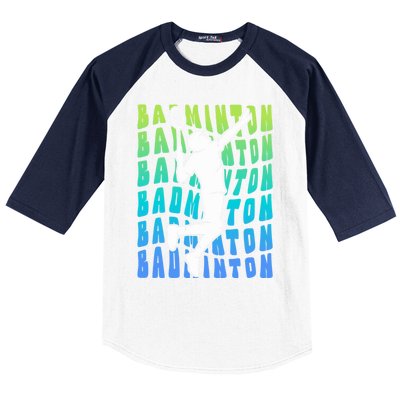 Badminton Player Badminton Funny Gift Baseball Sleeve Shirt