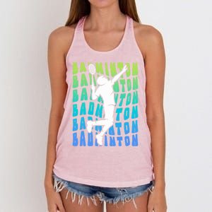 Badminton Player Badminton Funny Gift Women's Knotted Racerback Tank