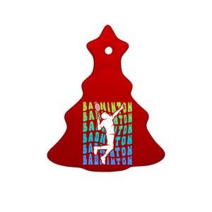 Badminton Player Badminton Funny Gift Ceramic Tree Ornament