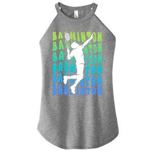 Badminton Player Badminton Funny Gift Women's Perfect Tri Rocker Tank