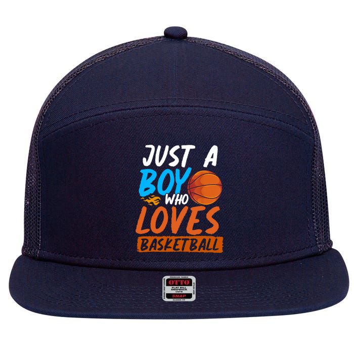 Basketball Player Boy Sport Basketball Lover Basketball 7 Panel Mesh Trucker Snapback Hat